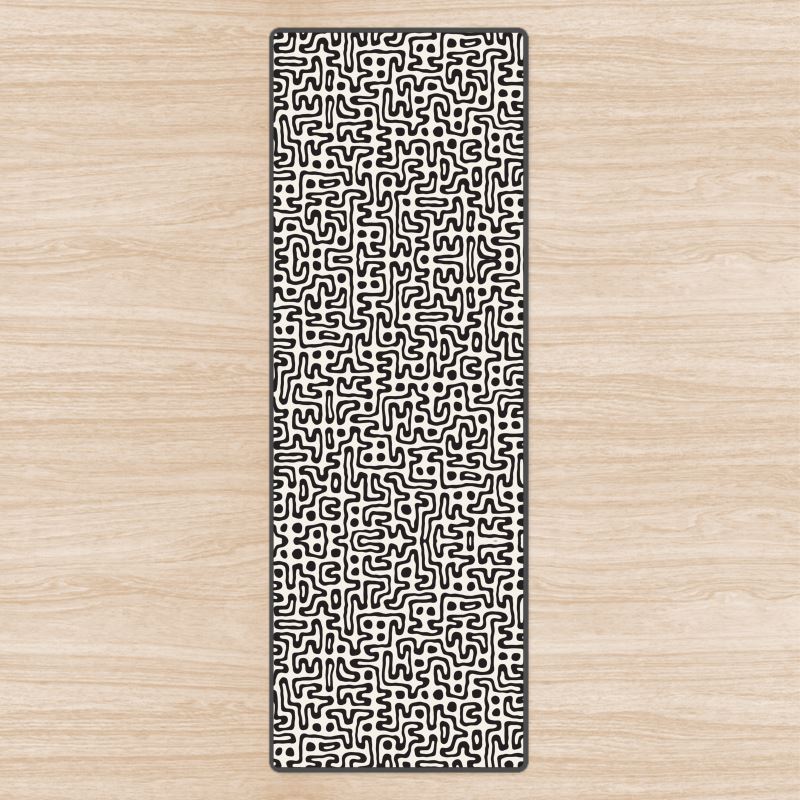 Hand Drawn Labyrinth Yoga Mat by The Photo Access