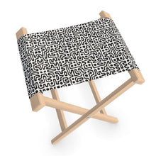 Load image into Gallery viewer, Hand Drawn Labyrinth Folding Stool Chair by The Photo Access

