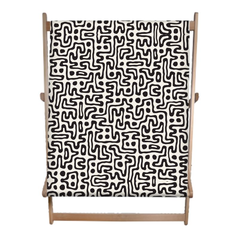 Hand Drawn Labyrinth Double Deckchair by The Photo Access