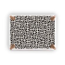 Load image into Gallery viewer, Hand Drawn Labyrinth Footstool by The Photo Access
