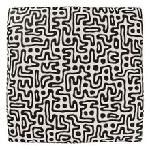 Load image into Gallery viewer, Hand Drawn Labyrinth Square Pouffe by The Photo Access
