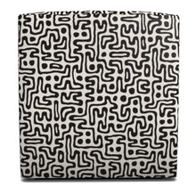 Load image into Gallery viewer, Hand Drawn Labyrinth Square Pouffe by The Photo Access
