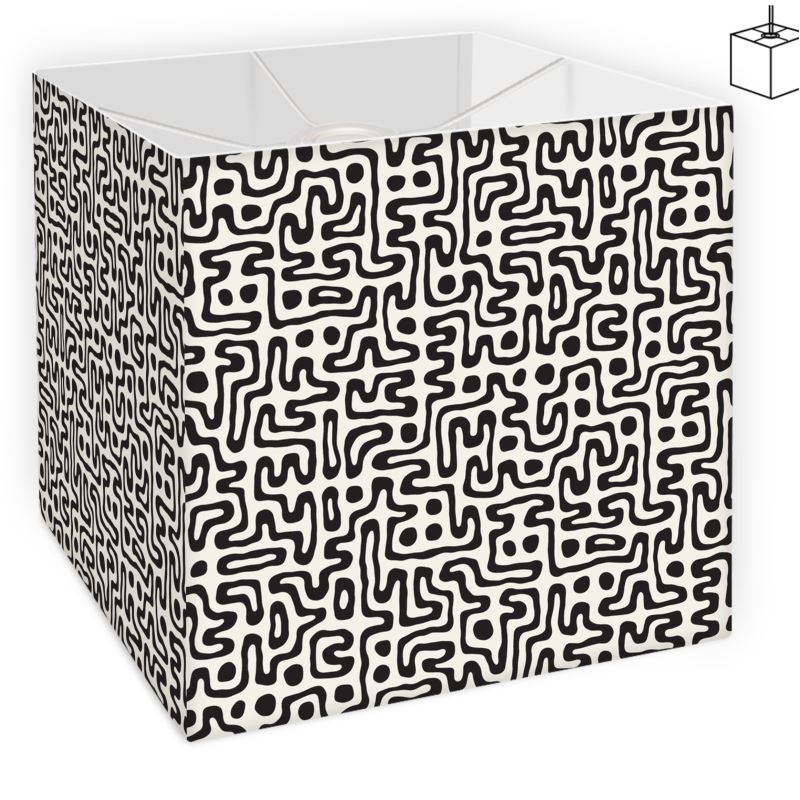 Hand Drawn Labyrinth Square Lamp Shade by The Photo Access