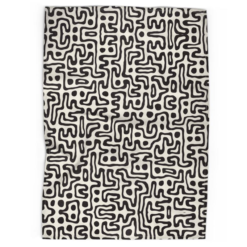 Hand Drawn Labyrinth Kitchen Towels by The Photo Access