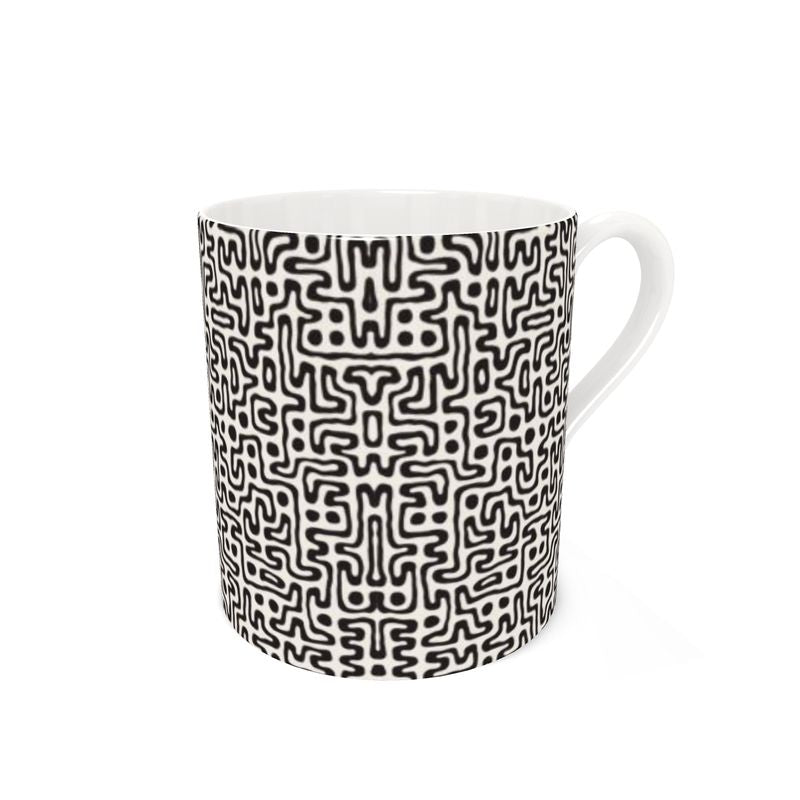 Hand Drawn Labyrinth Bone China Mug by The Photo Access