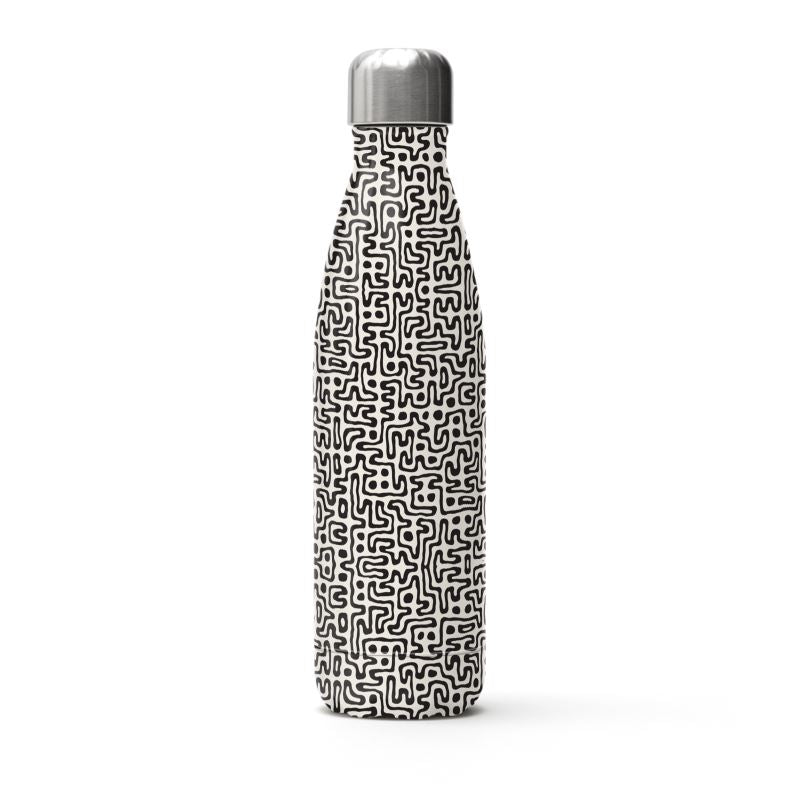 Hand Drawn Labyrinth Stainless Steel Thermal Bottle by The Photo Access