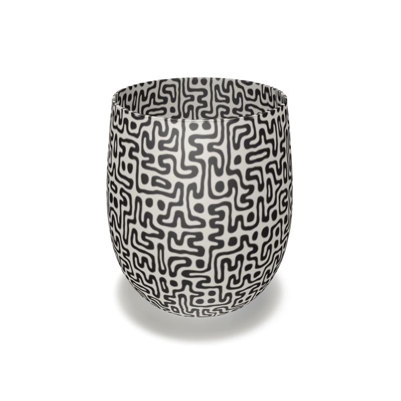Hand Drawn Labyrinth Water Glass by The Photo Access
