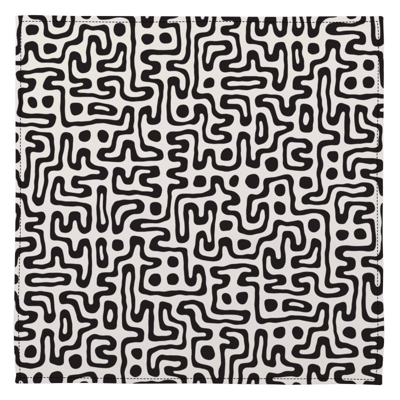 Hand Drawn Labyrinth Custom Napkins by The Photo Access