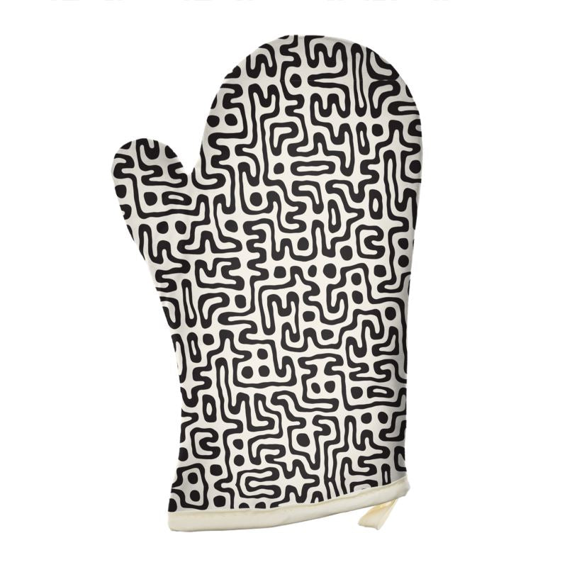 Hand Drawn Labyrinth Oven Glove by The Photo Access