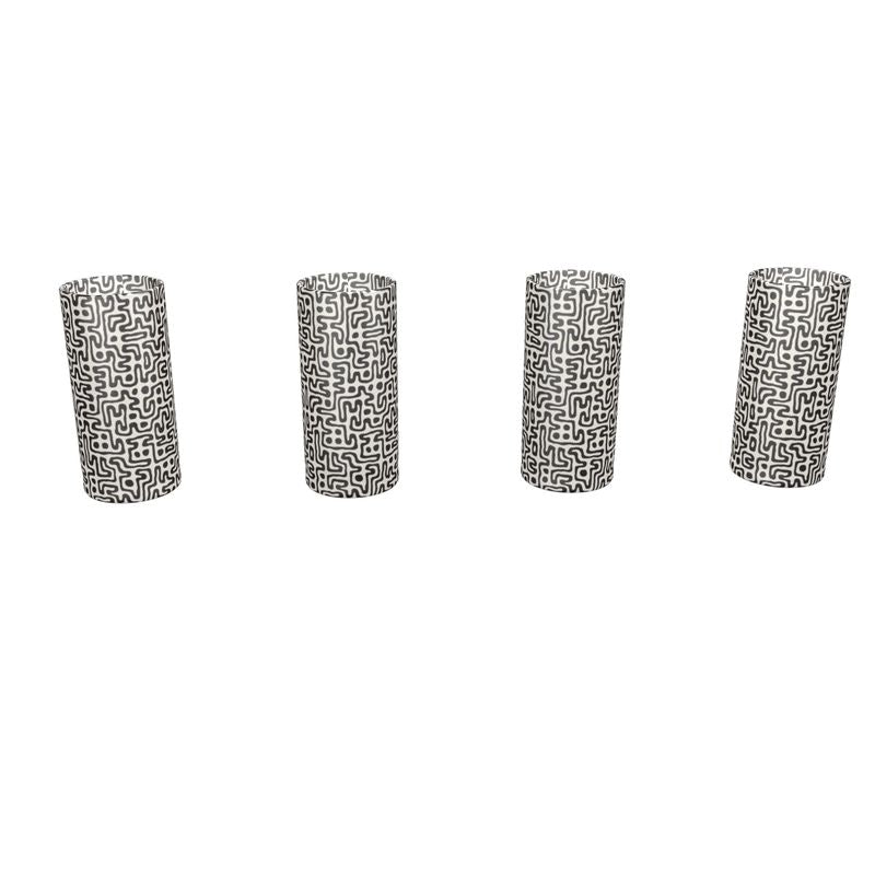 Hand Drawn Labyrinth Hand Drawn Labyrinth Round Shot Glass (Set of 4) by The Photo Access