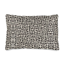 Load image into Gallery viewer, Hand Drawn Labyrinth Silk Pillow Cases Sizes by The Photo Access
