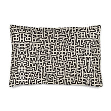 Load image into Gallery viewer, Hand Drawn Labyrinth Silk Pillow Cases Sizes by The Photo Access
