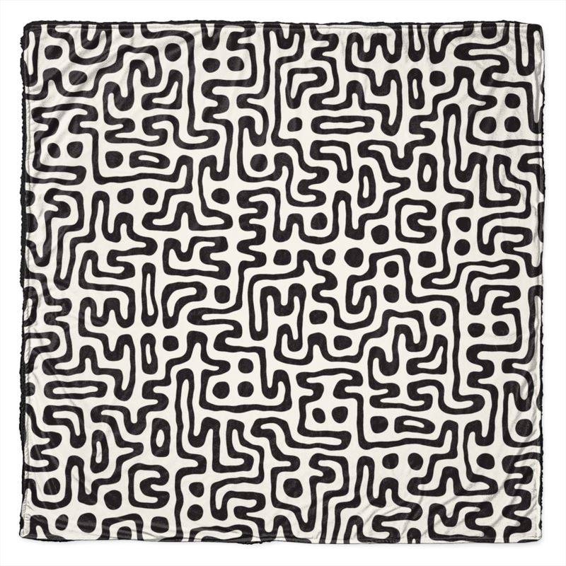 Hand Drawn Labyrinth Throw by The Photo Access
