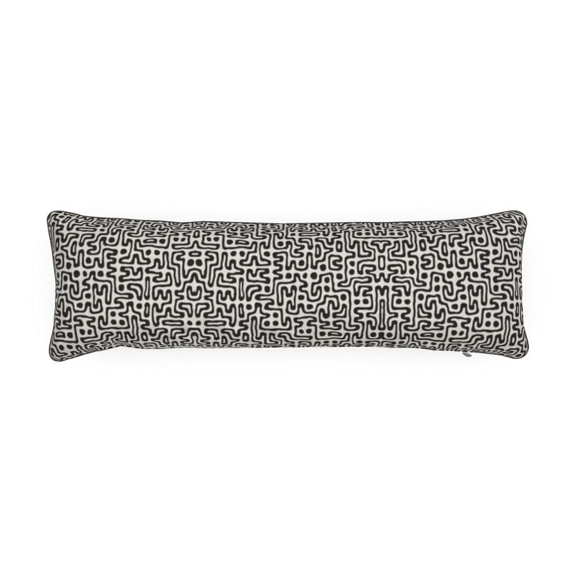 Hand Drawn Labyrinth Bolster Cushion by The Photo Access