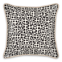 गैलरी व्यूवर में इमेज लोड करें, Hand Drawn Labyrinth Silk Pillows by The Photo Access
