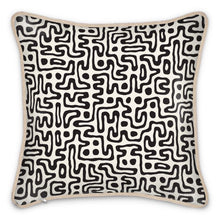 Cargar imagen en el visor de la galería, Hand Drawn Labyrinth Silk Pillows by The Photo Access
