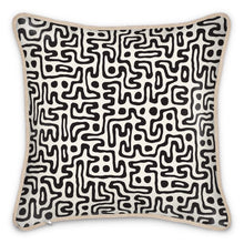 将图片加载到图库查看器，Hand Drawn Labyrinth Silk Pillows by The Photo Access
