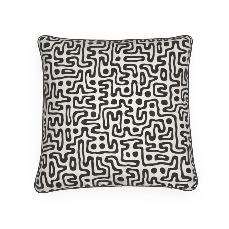 Hand Drawn Labyrinth Luxury Pillows by The Photo Access