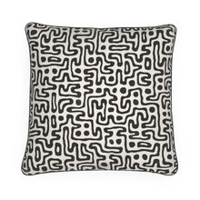Load image into Gallery viewer, Hand Drawn Labyrinth Luxury Pillows by The Photo Access
