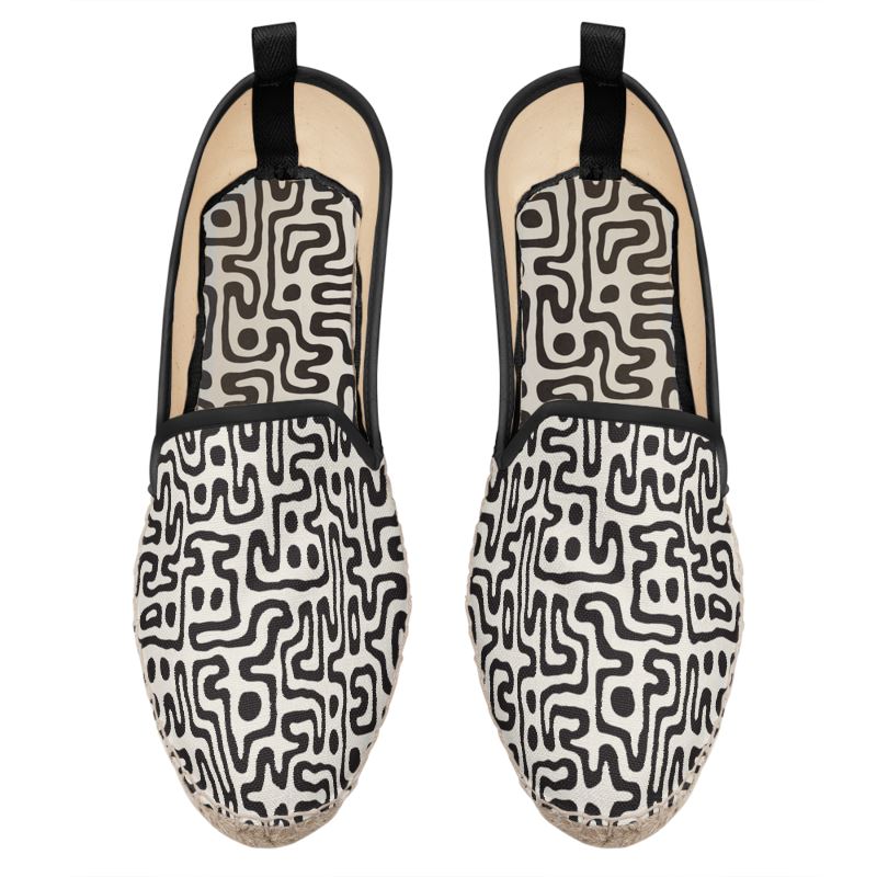Hand Drawn Labyrinth Loafer Espadrilles by The Photo Access