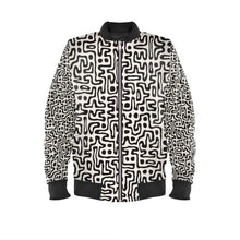 将图片加载到图库查看器，Hand Drawn Labyrinth Ladies Bomber Jacket by The Photo Access
