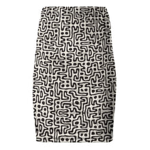 Load image into Gallery viewer, Hand Drawn Labyrinth Pencil Skirt by The Photo Access
