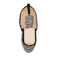 गैलरी व्यूवर में इमेज लोड करें, Hand Drawn Labyrinth Hi Top Espadrilles by The Photo Access
