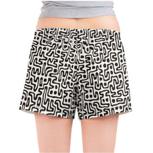 Load image into Gallery viewer, Hand Drawn Labyrinth Ladies Pajama Shorts by The Photo Access
