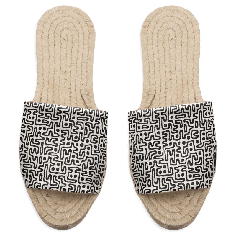 Hand Drawn Labyrinth Sandal Espadrilles by The Photo Access