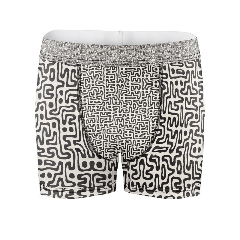 Hand Drawn Labyrinth Cut & Sew Boxer Briefs by The Photo Access