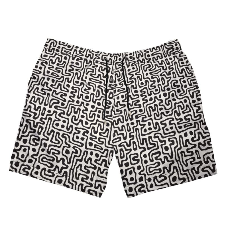 Hand Drawn Labyrinth Mens Swimming Shorts by The Photo Access