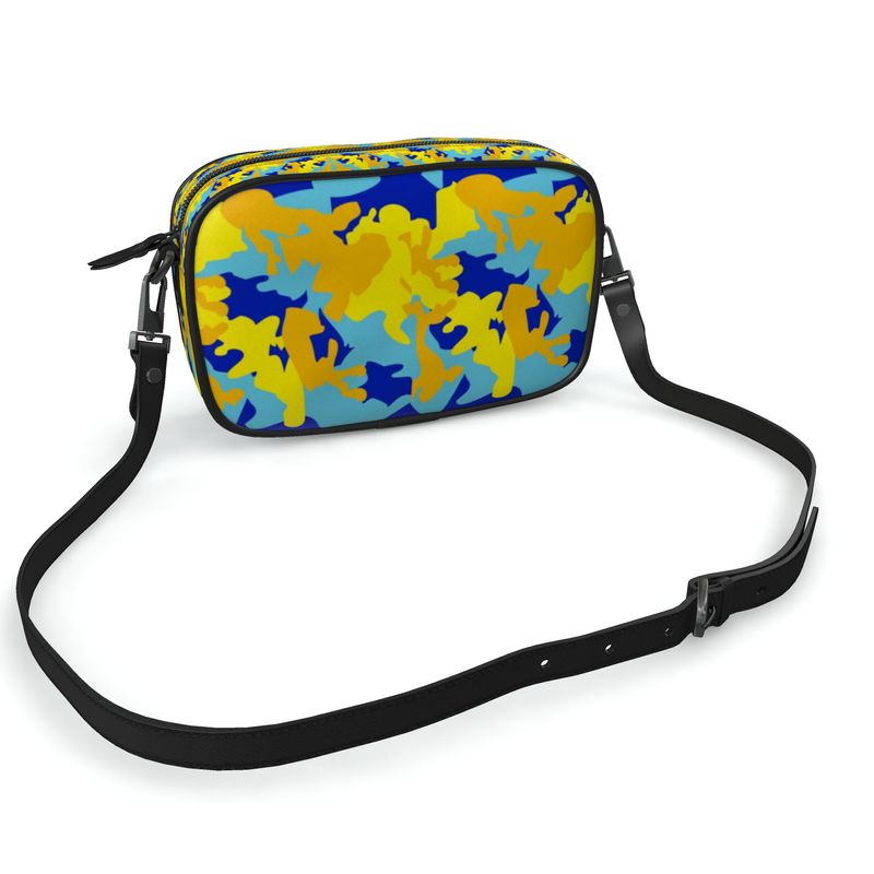 Yellow Blue Neon Camouflage Camera Bag by The Photo Access