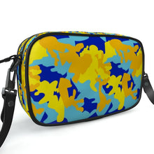 Load image into Gallery viewer, Yellow Blue Neon Camouflage Camera Bag by The Photo Access
