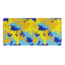 Load image into Gallery viewer, Yellow Blue Neon Camouflage Travel Wallet by The Photo Access
