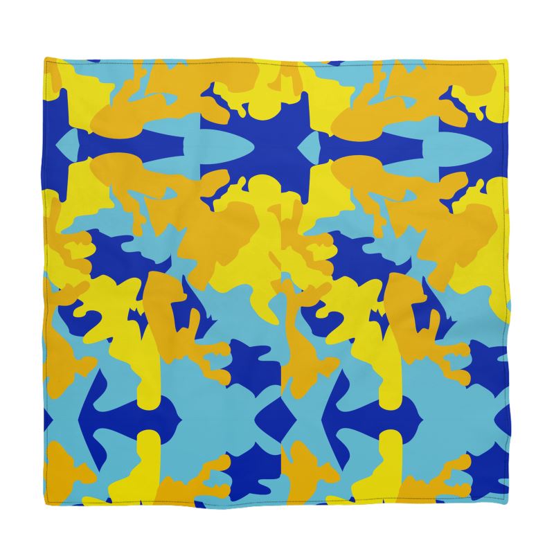 Yellow Blue Neon Camouflage Bandana by The Photo Access