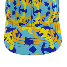 Load image into Gallery viewer, Yellow Blue Neon Camouflage Baseball Cap by The Photo Access
