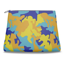 Load image into Gallery viewer, Yellow Blue Neon Camouflage Clutch Purse by The Photo Access
