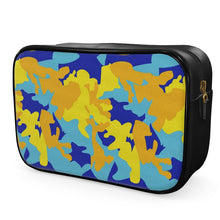 Lade das Bild in den Galerie-Viewer, Yellow Blue Neon Camouflage Mens Toiletry Bag by The Photo Access
