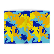 गैलरी व्यूवर में इमेज लोड करें, Yellow Blue Neon Camouflage Passport Cover by The Photo Access

