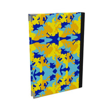 Load image into Gallery viewer, Yellow Blue Neon Camouflage 2021 Deluxe Planner by The Photo Access
