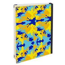 Load image into Gallery viewer, Yellow Blue Neon Camouflage Address Book by The Photo Access
