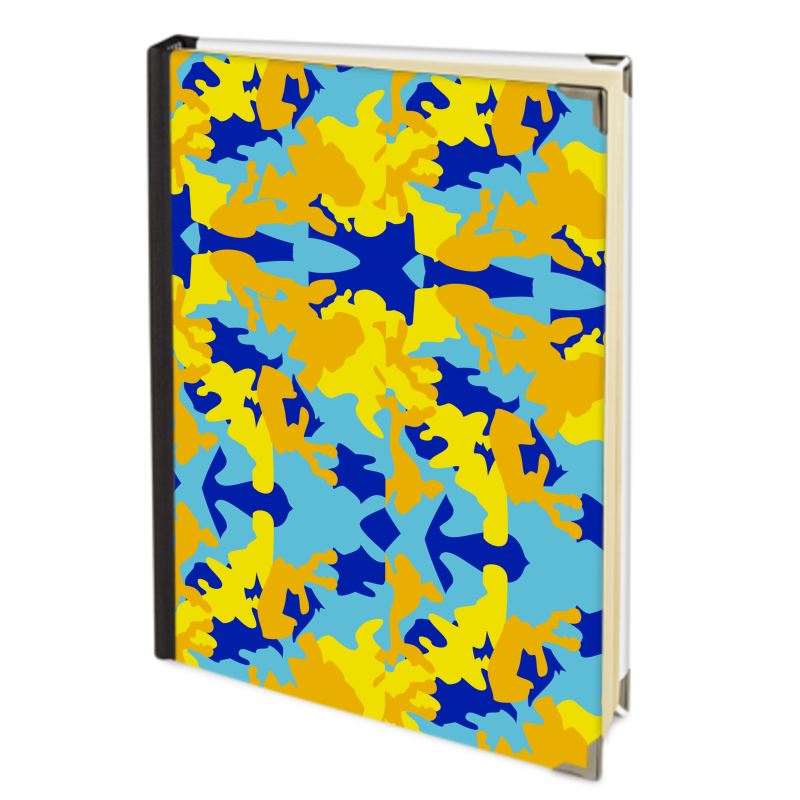Yellow Blue Neon Camouflage Journals by The Photo Access