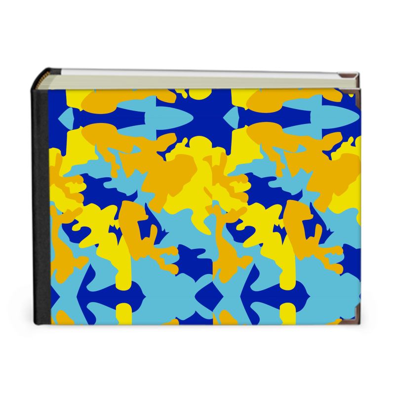 Yellow Blue Neon Camouflage Scrapbook Albums by The Photo Access