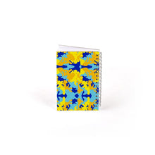 Load image into Gallery viewer, Yellow Blue Neon Camouflage Spiral Notebook by The Photo Access
