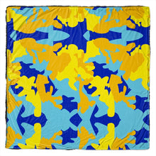 गैलरी व्यूवर में इमेज लोड करें, Yellow Blue Neon Camouflage Throw by The Photo Access
