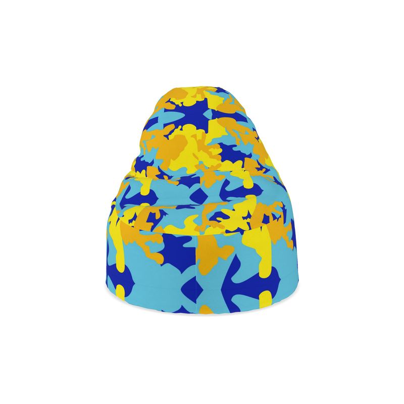Yellow Blue Neon Camouflage Bean Bags by The Photo Access