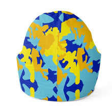 Load image into Gallery viewer, Yellow Blue Neon Camouflage Bean Bag Cover by The Photo Access
