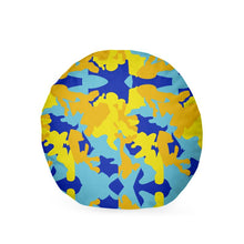 गैलरी व्यूवर में इमेज लोड करें, Yellow Blue Neon Camouflage Bean Bag Cover by The Photo Access
