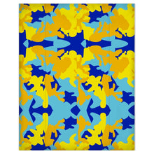 Load image into Gallery viewer, Yellow Blue Neon Camouflage Duvet Covers USA by The Photo Access
