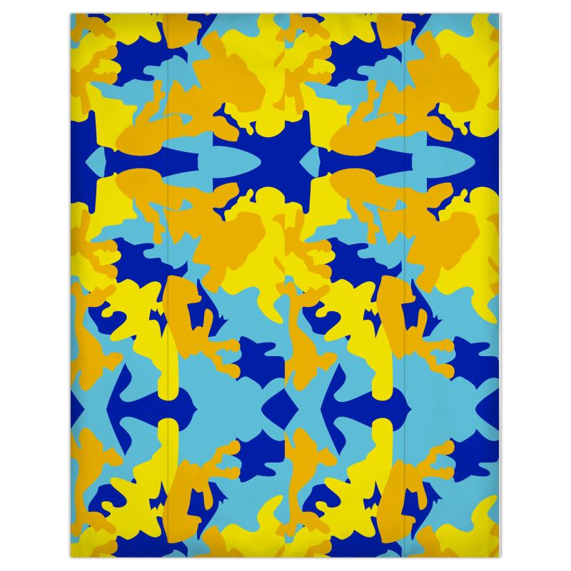 Yellow Blue Neon Camouflage Duvet Covers USA by The Photo Access